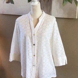 Women’s three-quarter sleeved, Ruby, Road, 18 W top